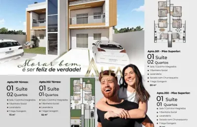 Apartamento com 3 dormitorios sendo 1 suíte / meia praia - navegantes sc