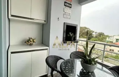 Apartamento com 1 suíte + 1 dormitório à venda, 86 m² por r$ 550.000 - centro - navegantes/sc