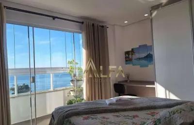 Apartamento mobiliado vista mar a apenas 50 metros da praia! com 3 dormitórios à venda por r$ 1.900.000,00 - armação - penha/sc