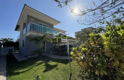 Casa para venda em rio das ostras, enseada das gaivotas, 5 dormitórios, 2 suítes, 4 banheiros, 4 vagas