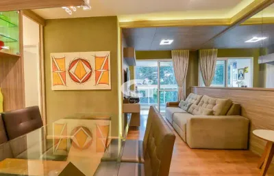 Apartamento mobiliado no bacacheri, 3 quartos sendo 1 suíte e 3 vagas - pronto para morar
