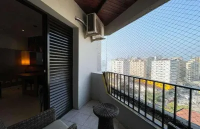 Flat à venda, 1 quarto, 1 suíte, 1 vaga, gonzaga - santos/sp