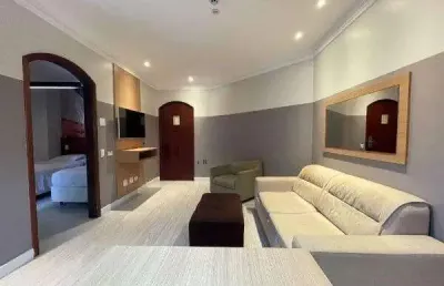 Flat à venda, 1 quarto, 1 suíte, 1 vaga, gonzaga - santos/sp