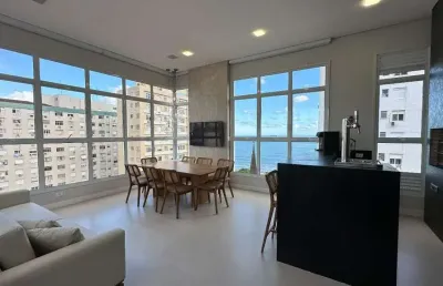 Cobertura à venda, 3 quartos, 3 suítes, 2 vagas, embaré - santos/sp