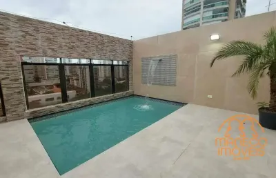 Cobertura à venda, 3 quartos, 1 suíte, 2 vagas, boqueirão - santos/sp