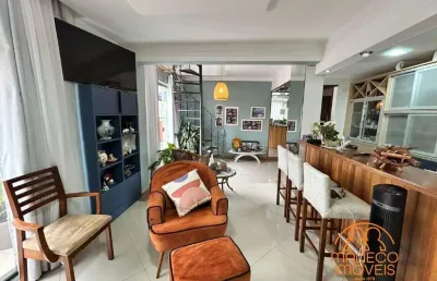 Cobertura à venda, 3 quartos, 1 suíte, 2 vagas, centro - são vicente/sp