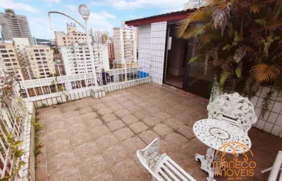 Cobertura à venda, 4 quartos, 1 suíte, 2 vagas, ponta da praia - santos/sp