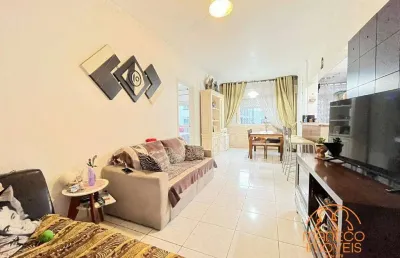 Apartamento à venda, 1 quarto, 1 vaga, itararé - são vicente/sp