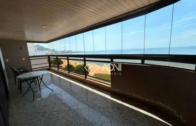 Apartamento com 4 dormitórios para alugar, 240 m² por r$ 13.545,23/mês - praia da costa - vila velha/es