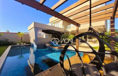 Porteira fechada - casa duplex - 4 quartos - 411m²  área construída - 611m² terreno plano - por r$ 5.500.000,00 - interlagos - vila velha/es
