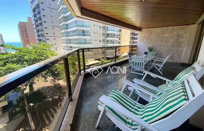 Apartamento com 4 dormitórios à venda, 365 m² por r$ 2.100.000,00 - praia da costa - vila velha/es