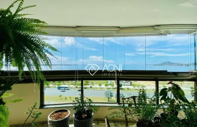 Lindo apartamento, frente mar, varandão com 4 dormitórios à venda, 155 m² por r$ 2.300.000 - mata da praia - vitória/es