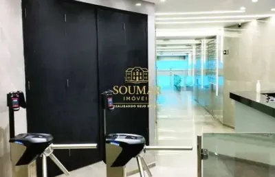 Sala comercial mobiliada 75m² com 02 banheiros - centro de santos