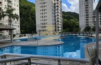 Apartamento 2 dormitórios,1 suite, condomínio aquaplay, marapé - santos/sp.
