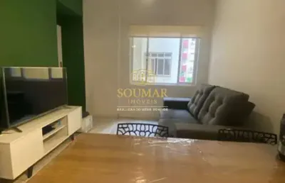 Apartamento de 1 dormitório reformado à venda, josé menino, santos/sp