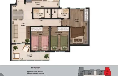 Apartamento com 2 quartos à venda na Rúbens Falcão, Parada 40, São Gonçalo