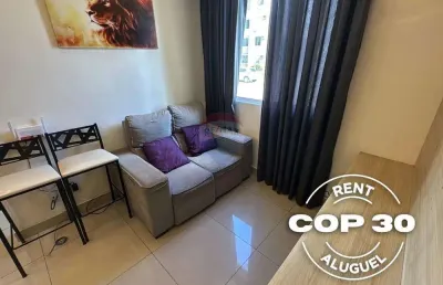 Aluguel cop30 - apartamento no condomínio ideal samambaia - 2 quartos + cama sofá (5 pessoas)