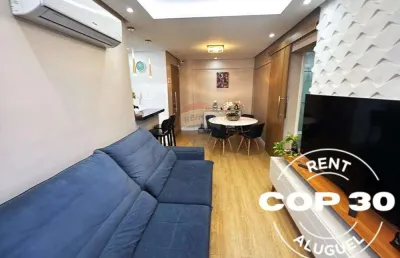 Aluguel cop30 - apartamento no condominio summer ville - 2 quartos  (sendo 1 suite )+ sofá- cama ( acomoda ate  6 pessoas)
