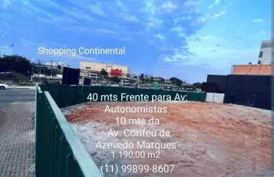 Terreno comercial à venda na Avenida dos Autonomistas, 261, Vila Yara, Osasco