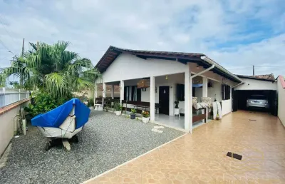 Casa de laje, 4 dormitório 200mt da lagoa - baln. barra do sul - costeira