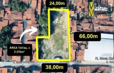 Terreno à venda, medindo 2468 m² por r$ 500.000 - bom jardim - fortaleza/ce