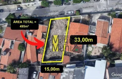 Terreno à venda medindo 495 m² por r$ 600.000 - papicu - fortaleza/ce