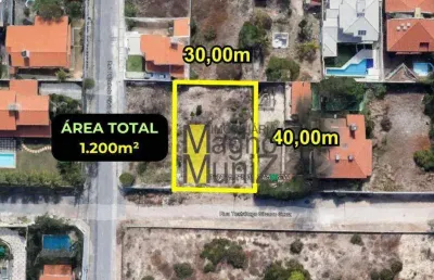 Terreno muito amplo à venda, 1200 m² por r$ 990.000 - dunas - fortaleza/ce