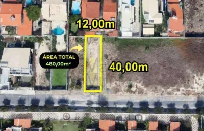 Terreno amplo próximo a praia à venda, 480 m² por r$ 432.000 - de lourdes - fortaleza/ce