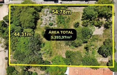 Terreno plano e murado à venda, 5.393,97m² por r$ 2.430.000 - curió - fortaleza/ce