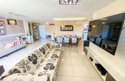 Edifício allambra - apartamento mobiliado com 03 quartos para alugar, 126 m² por r$ 4.900/mês - cocó - fortaleza/ce
