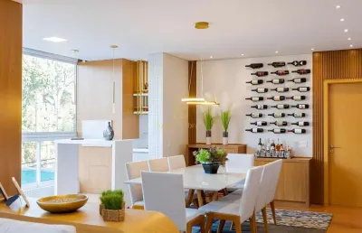 Apartamento mobiliado no ecoville  3 suítes, 145m  privativos e 2 vagas
