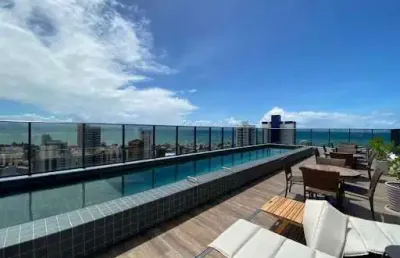 Flat com 1 dormitório à venda por r$ 500.000,00 - tambaú - joão pessoa/pb