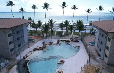 Flat 99 m2 - 3 quartos (2 suítes) -  muro alto  -  la fleur polinésia villa & resort