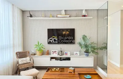 Apartamento no ecoville com 142m2, 3 suítes, 3 vagas, mobiliado.