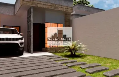 Casas 2 quartos, suíte com closet, bairro andyara – pedro leopoldo, 135m²