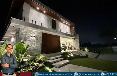 Casa alto padrão mobiliada com piscina e usina solar no condomínio reserva da pedra – pedra branca | palhoça/sc