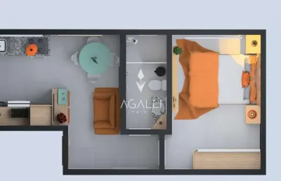 Apartamento com 1 dormitório à venda, cajuru  , curitiba - pr