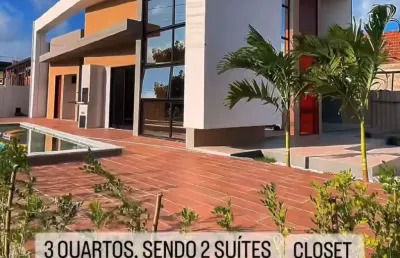 Casa térrea de esquina com 3 dormitórios e área gourmet em condomínio fechado - sunville residence