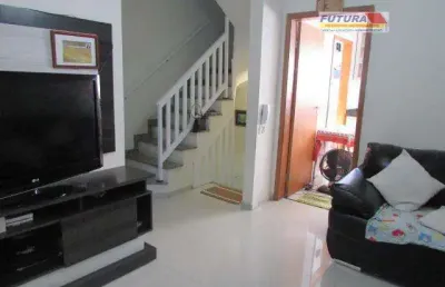 Sobrado com 2 dormitórios à venda, 90 m² por r$ 350.000,00 - centro - são vicente/sp
