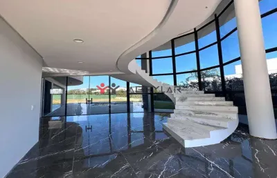 Casa à venda em cabreúva, jacaré, com 4 suítes, com 379 m², portal japy golf club