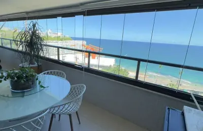Apartamento na barra alto padrão, 3 suítes, 3 vagas, dependência, vista mar, 183m², varanda gourmet, fino acabamento. agende sua visita!