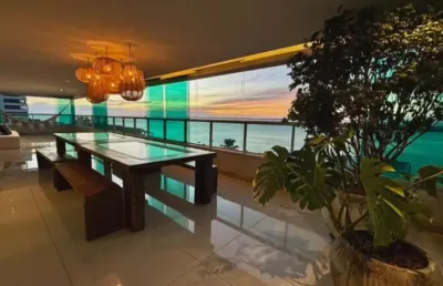 Ladeira da barra 277m², 4 suítes, varanda gourmet, vista mar maravilhosa, climatizado, fino acabamento, 4 vagas. agende sua visita!
