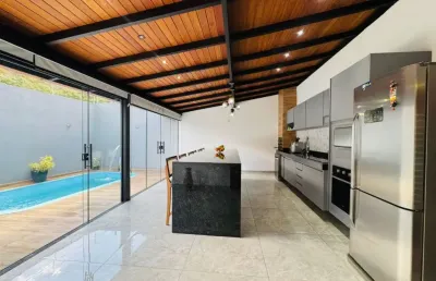 Casa incrível com área gourmet e churrasqueira no marilândia