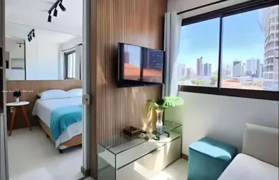 Apartamento para venda em salvador, caminho das árvores, 1 dormitório, 1 suíte, 1 banheiro, 1 vaga