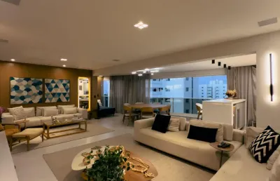 Excepcional apt alto padrão, finamente decorado e mobiliado. pronto para morar com requinte, conforto, estilo e bom gosto. todo projetado para o bem estar da sua família. dentro do melhor condomínio d