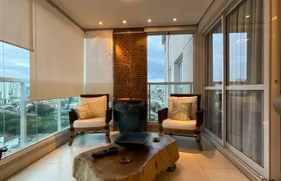 Lindo apartamento pronto e mobiliado no tatuapé de alto padrão de 157m² 3 suítes - 4 vagas de garagem + depósito