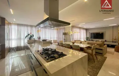 Apartamento mobiliado com 2 suítes + 2 demi suítes à venda, 176 m² por r$ 2.400.000 - vila nova - blumenau/sc