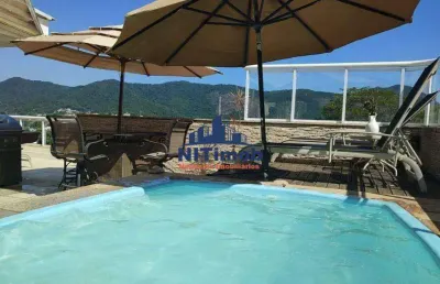 Cobertura à venda, 3 quartos, 1 suíte, 2 vagas, piratininga - niterói/rj