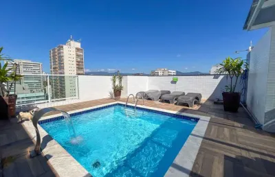 Cobertura dulpex com piscina  3 quarto em praia grande