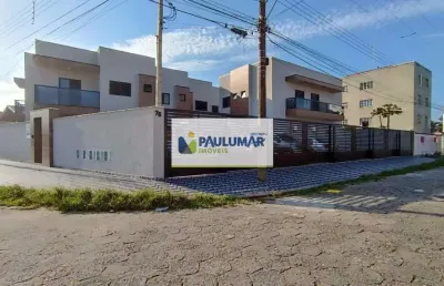 Sobrado de condomínio com 2 dorms, vila anhanguera, mongaguá - r$ 360 mil, cod: 832357